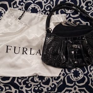 New furla leather purse with bag